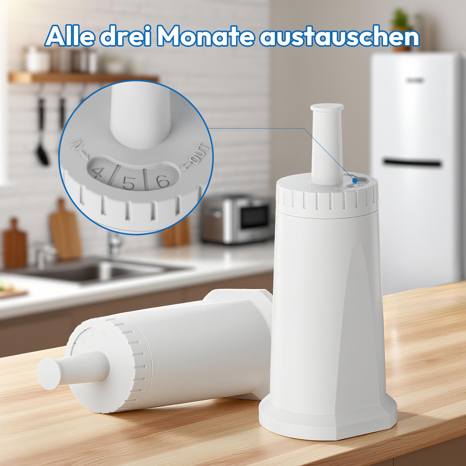 Filswa Wasserfilter für Sage Kaffeevollautomat – Kompatibel mit Barista Express Impress Pro Touch Oracle Jet The Barista Dual Boiler – Filter für SES810/875/880/920/980/990, BES008, BES878