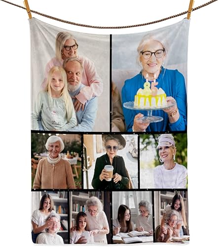 Miniatura 8 de Manta personalizada con fotos, texto de franela, sofá, cama, manta de regazo, regalo para bebé, niños, día del padre, madre, marido, esposa, amor,