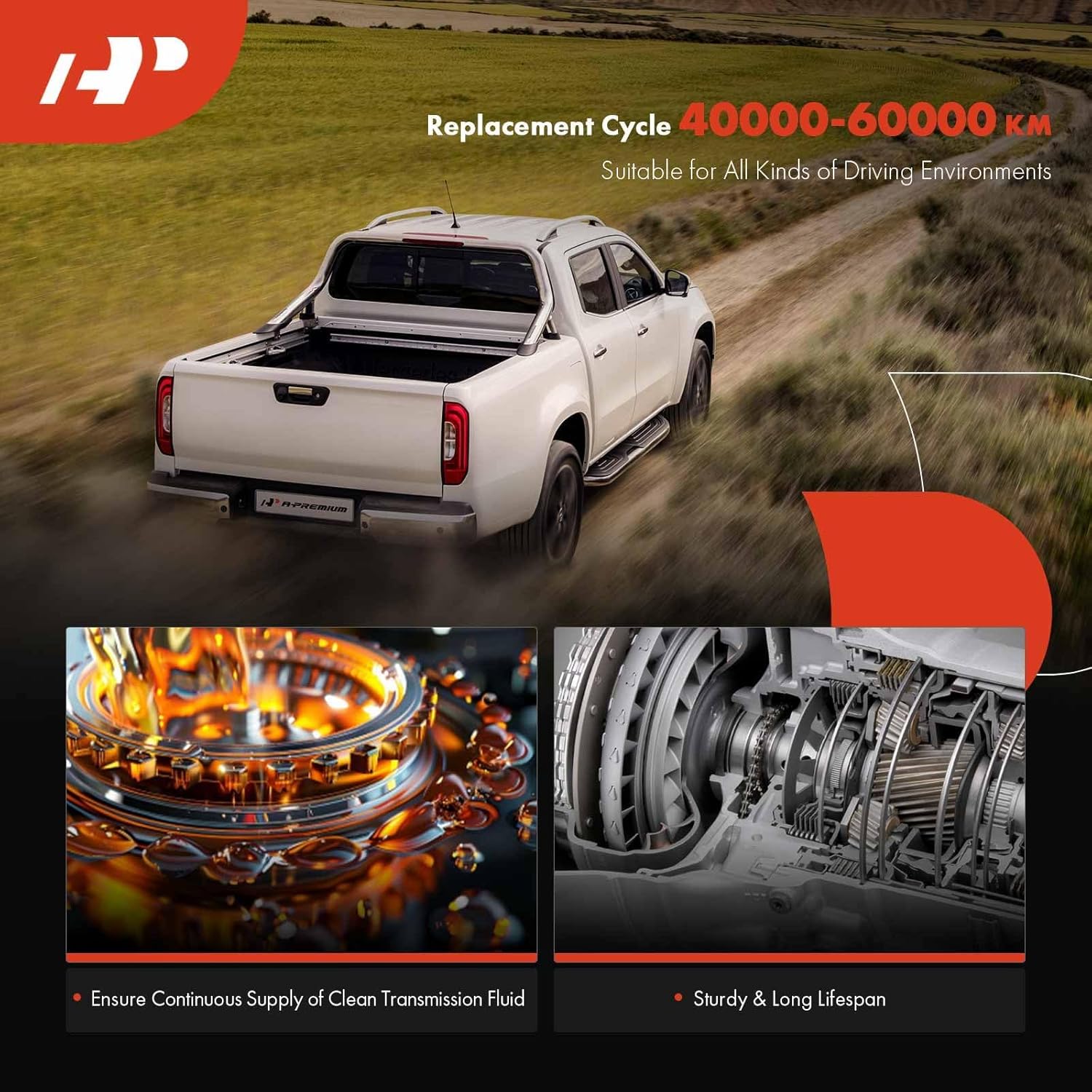 A-Premium Automatic Transmission Fluid Filter with Pan Gasket Compatible with Volkswagen Jetta, Passat, Beetle, CC, Golf City, Jetta City, Passat CC, Rabbit & Audi A4, A6, A3, TT