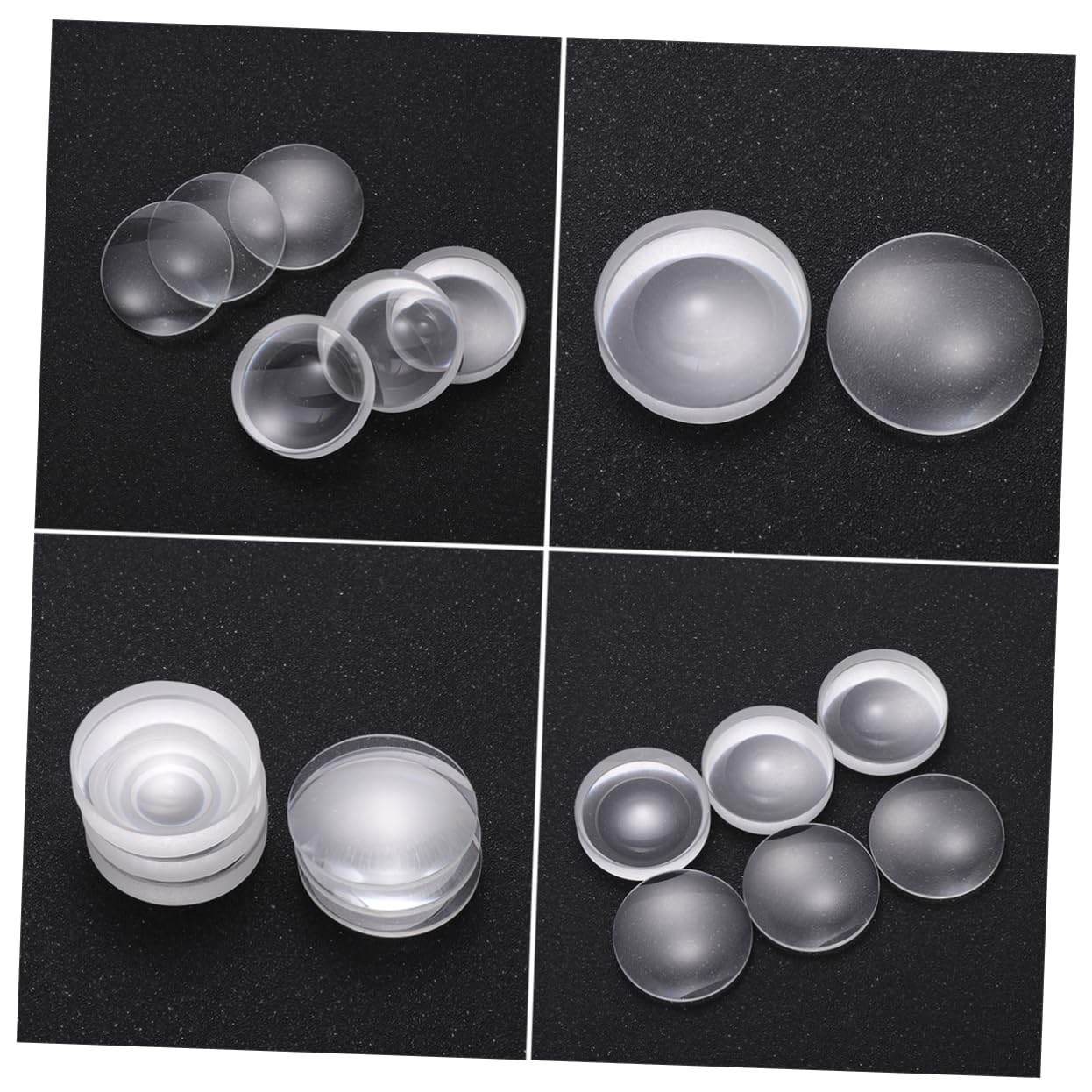 6pcs Double Convex Glass Lenses Diameter High Optical Performance for Labs Projects