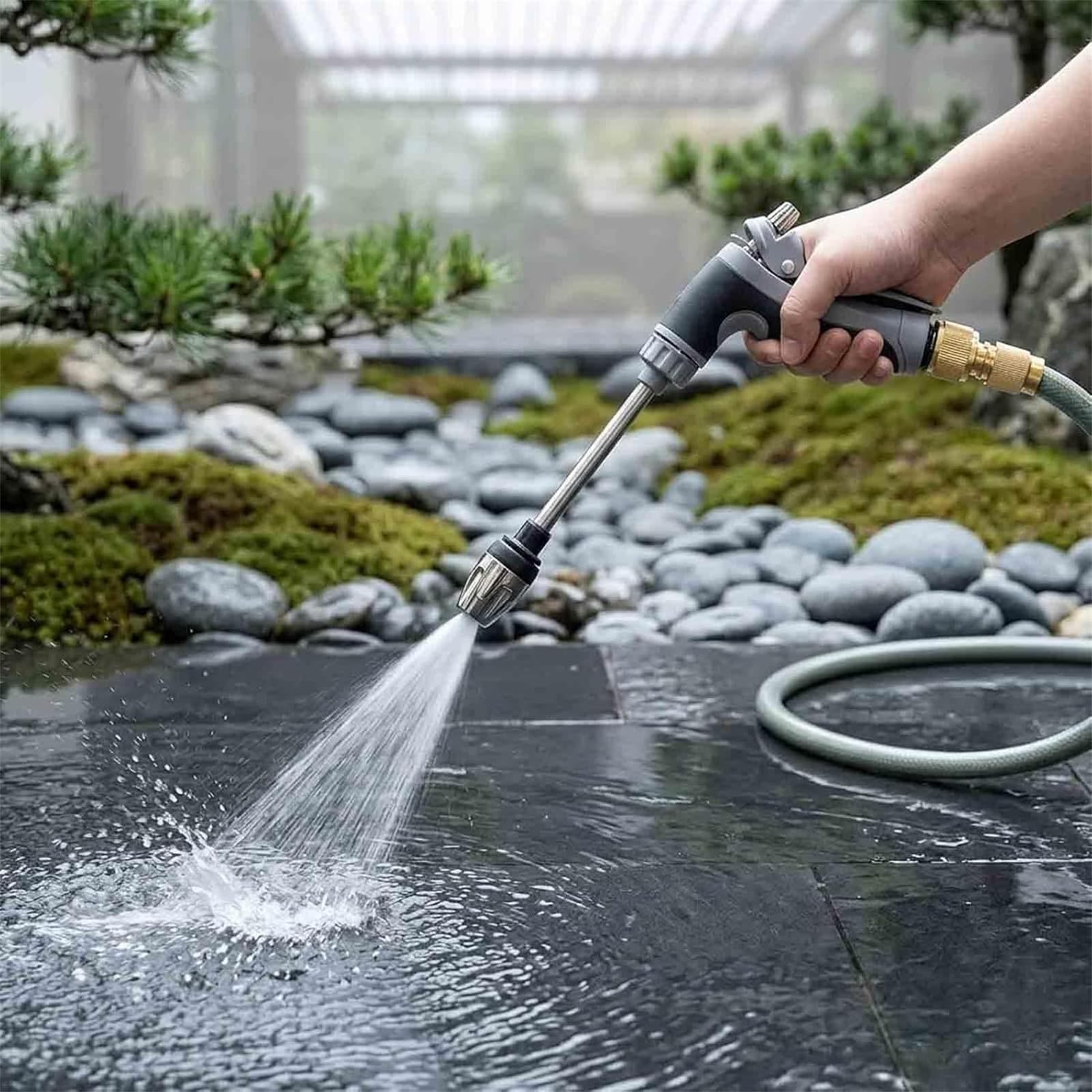 Lavadora a presión, boquilla de alta presión con 3 modos de pulverización, 15 veces más potente que las mangueras, fácil de instalar para coche, patio, jardín, ajuste universal de manguera de acero