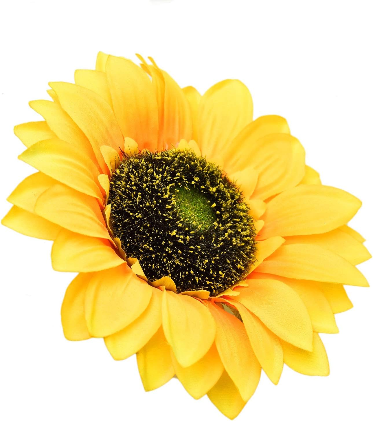 Monrocco 10 Pack 5.5 Inch Artificial Sunflower Heads Silk Yellow Gerber Daisy Flower Heads for DIY Wedding Fall Autumn Party Decoration