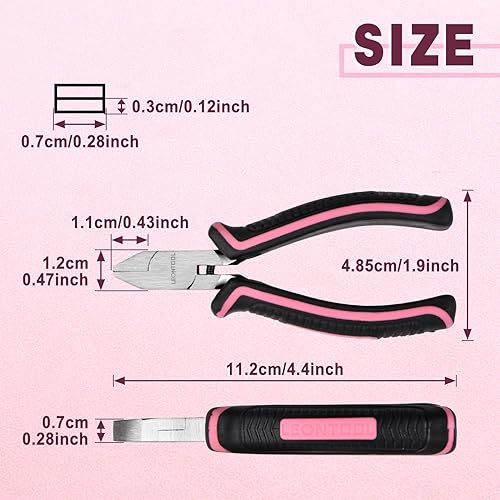 Miniatura 68 de Mini alicates de punta de aguja para fabricación de joyas, alicates de nariz de cadena de 6 pulgadas con mandíbulas lisas, mini pinzas de precisión