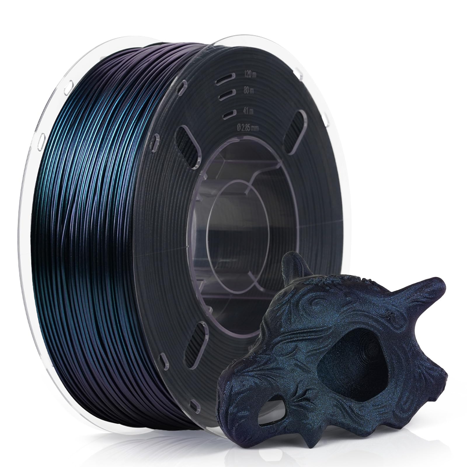Filamento PETG de alta velocidad de 1.75 mm, titanio quemado, filamento de impresora 3D de alta dureza, PETG rápido para impresión rápida y de alta precisión, filamento de impresión 3D