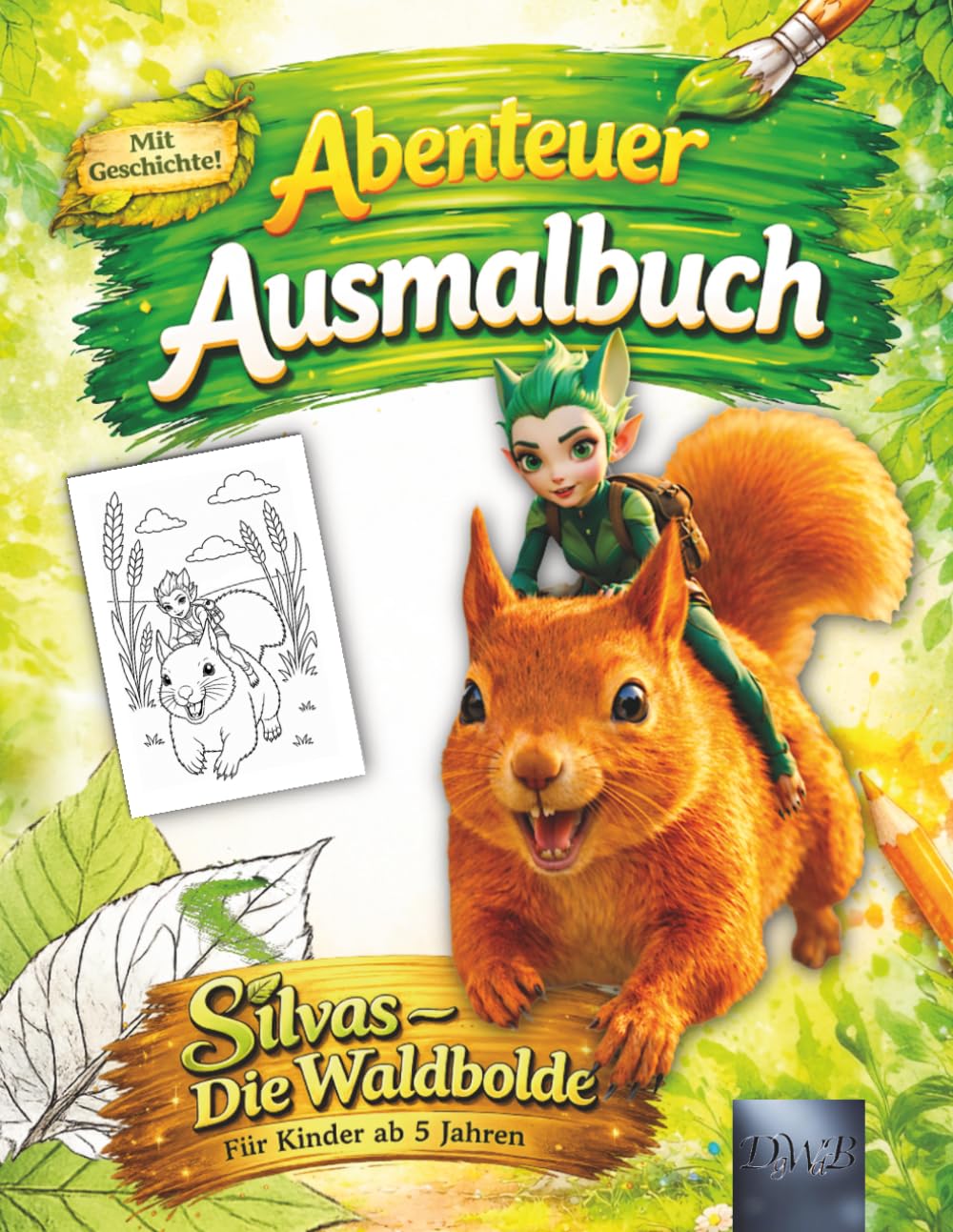 Abenteuer Malbuch: Die Waldbolde: Ausmalbuch für Kinder mit Geschichte | Für Erstleser