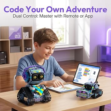 STEM Robot Kit 3-in-1 for Kids Ages 8-10 | 519-Piece Excavator Robot Car Build Set | App & Remote Control STEM Robotics Educational Toys Gift