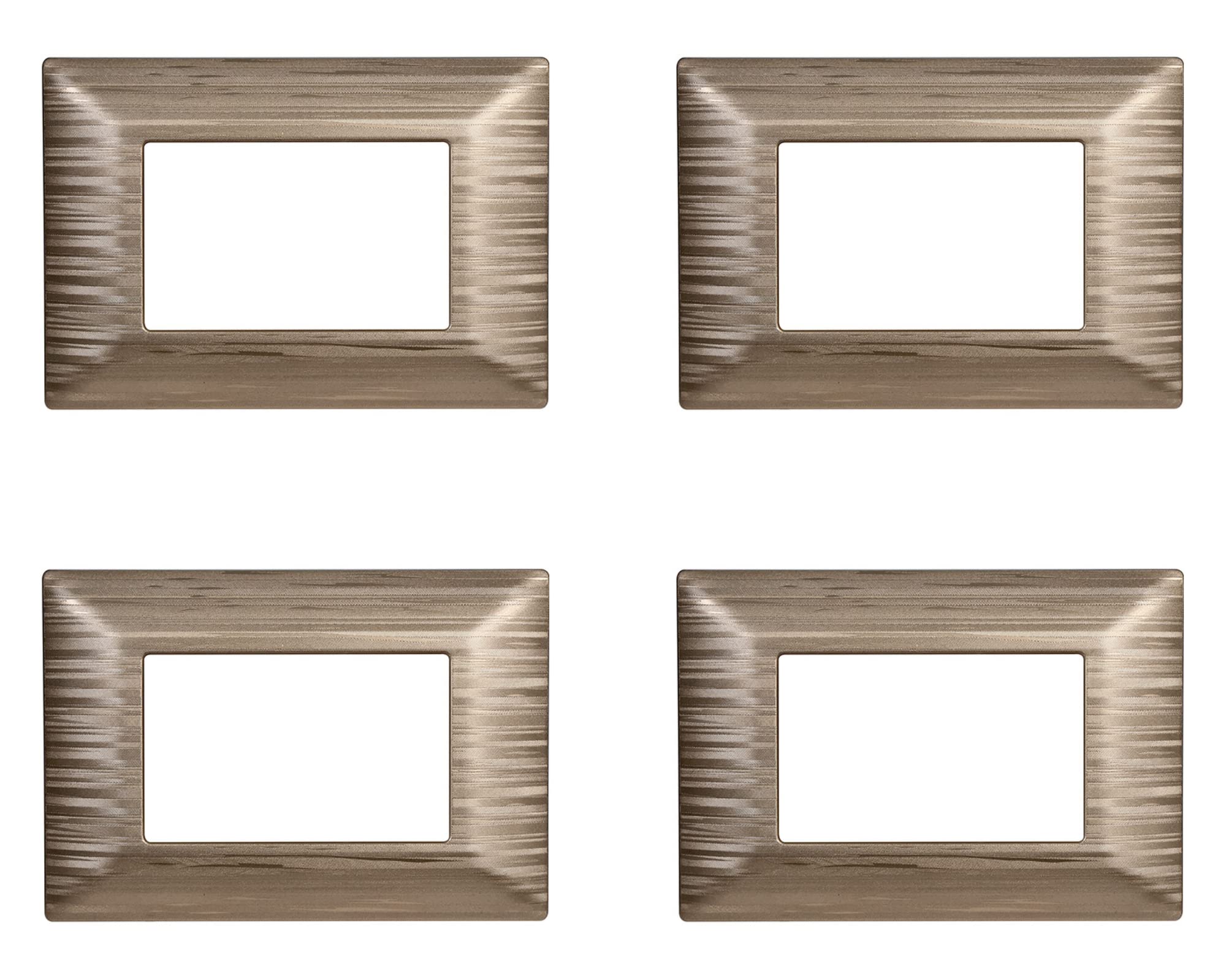 Placca Sostitutiva Per Bticino Matix - Effetto Satinato Bianco 4 Posti/Moduli - Foto 3