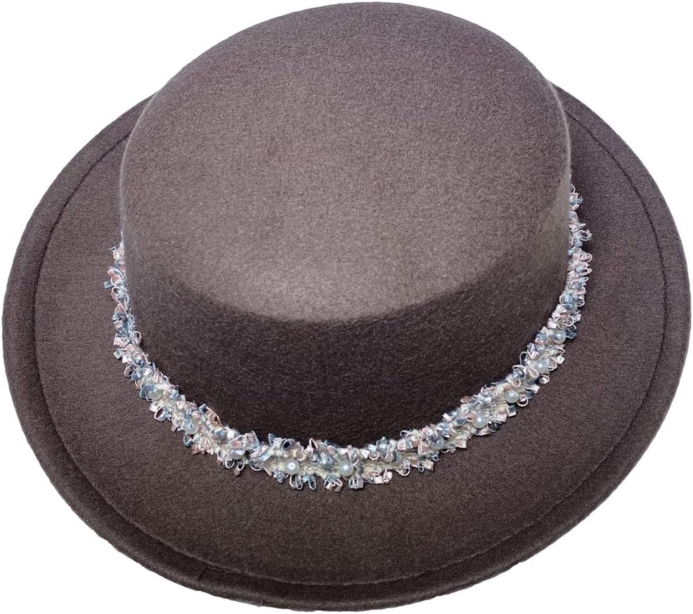 Women Men Wide Brim Wool Felt Flat Top Hat Church Egypt Ubuy