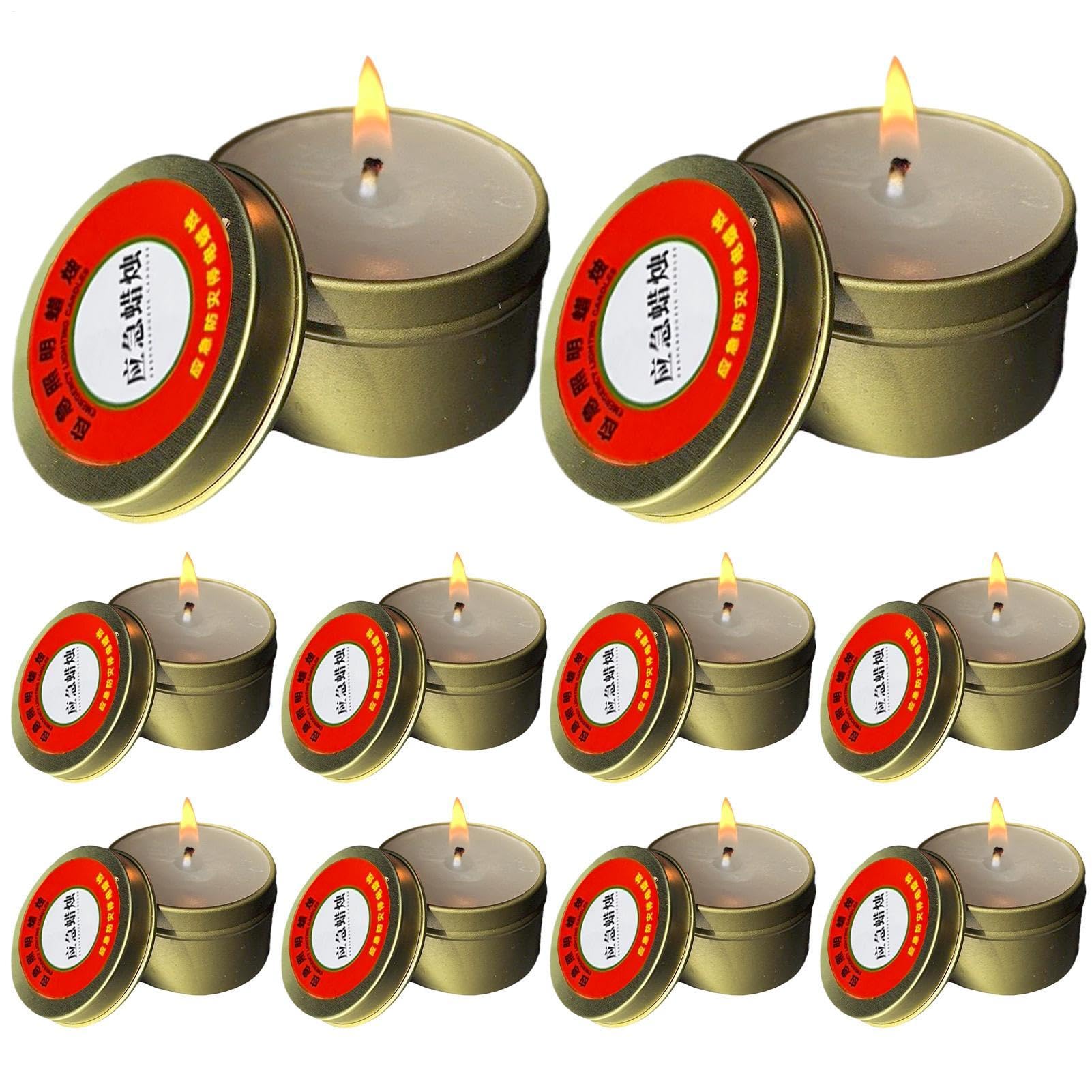 Velas De Supervivencia De 10 Piezas Con Vela De Emergencia De Largo Tiempo De Combustión Velas De Supervivencia Para Preparación Para Desastres Camping Tranquilidad