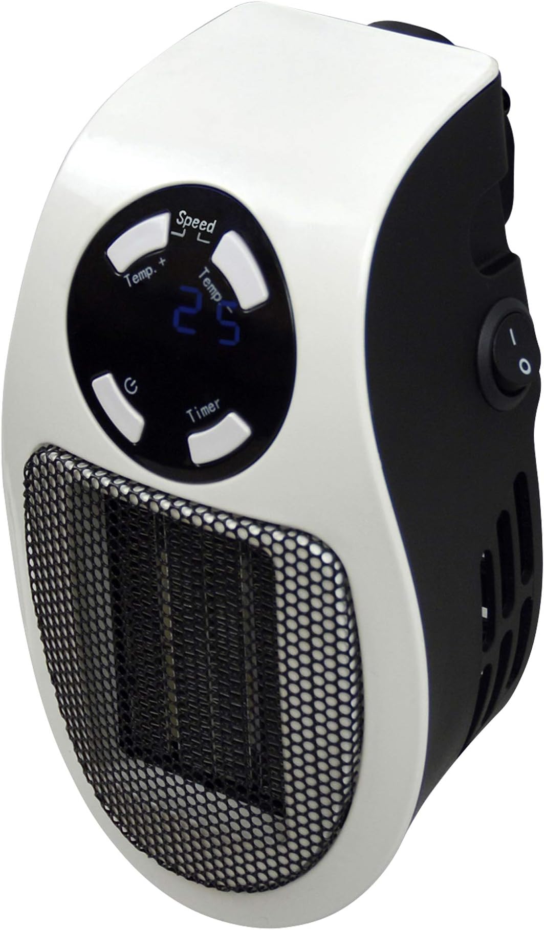 500w Plugin Local (2m2) Power Heater / 2 Fan Speeds / 15-30C Temperature Control / 1-12 Hour Timer/Auto Shut Off - F2210WH