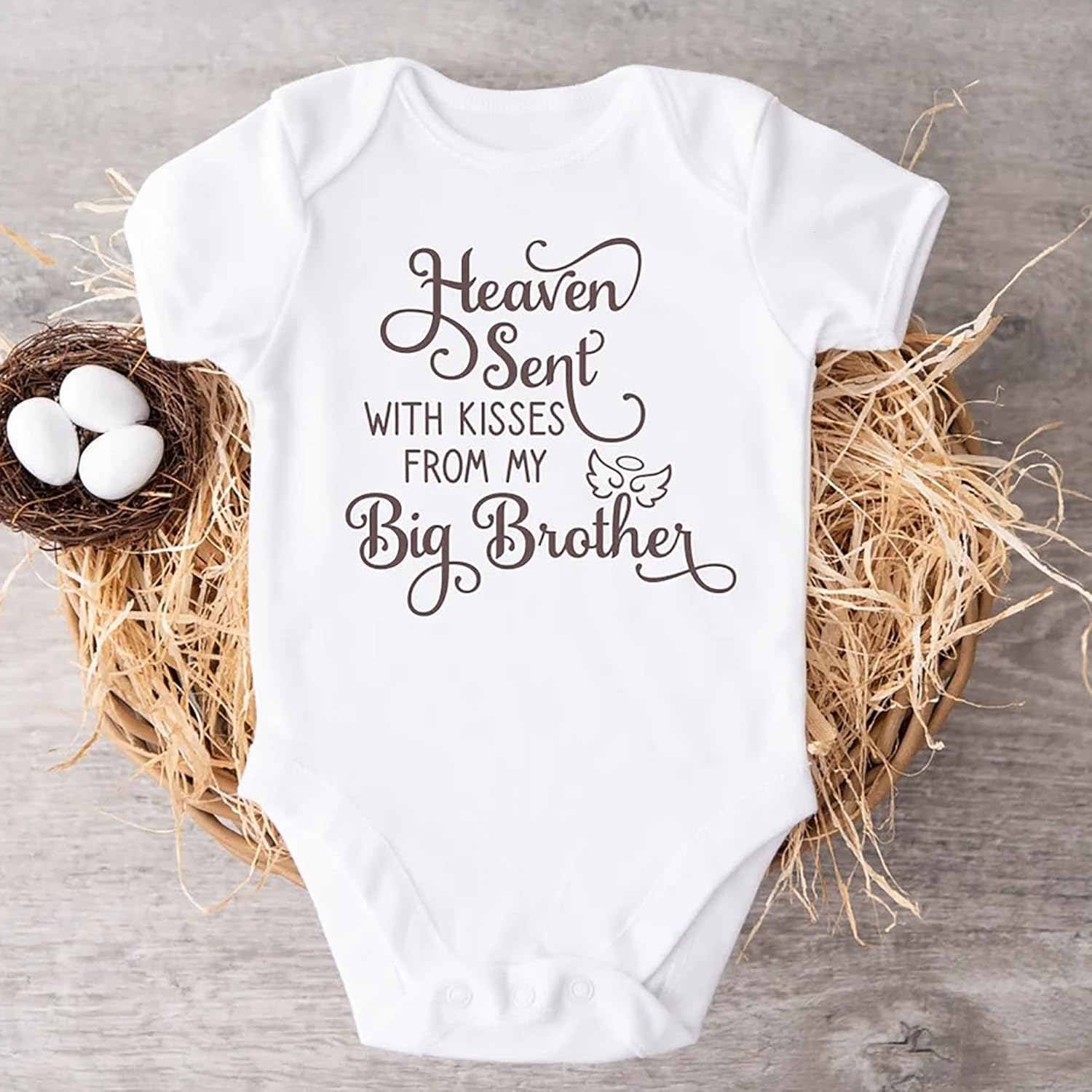 Heaven Sent Baby Bodysuit, Big Brother In Heaven Onesie