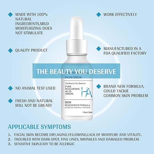 Miniatura 3 de Paquete de 3 sueros de ácido hialurónico puro para la cara, hidratante facial, cuidado de la piel, desvanece las arrugas, reparación iluminadora,