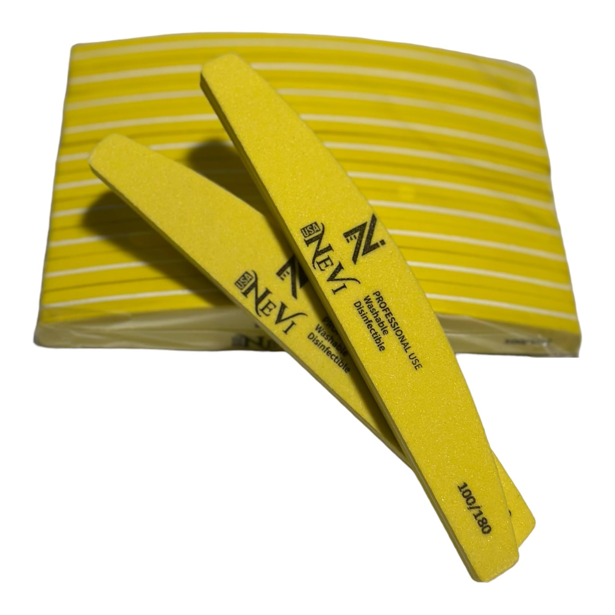 NeVi USA Halfmoon Nail Buffer Kit, Nail Buffer 100/180 Grits, Manicure and Pedicure Kit