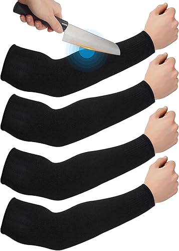 Vista 13 de Geyoga 2 pares de mangas protectoras de brazo, protectores de brazo para piel delgada y moretones, mangas protectoras resistentes a cortes para Gris