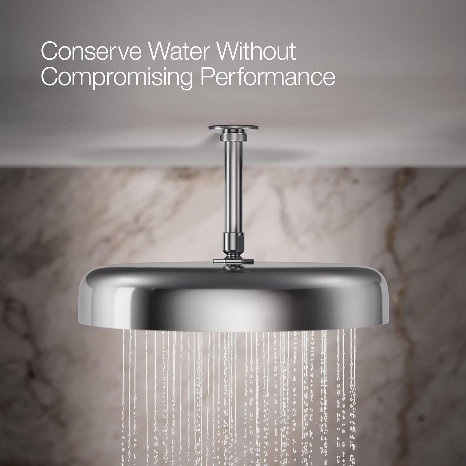 Kohler 26292-CP Statement® Round 14" single-function rainhead, 2.5 gpm, Polished Chrome