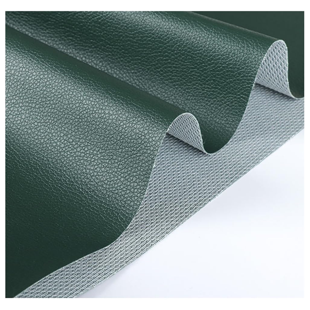 Tissu d'ameublement imperméable en simili cuir vert pour canapé - 8