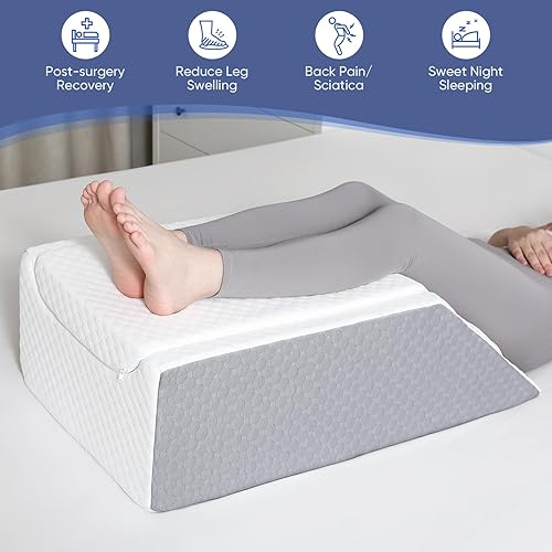 Miniatura 2 de Forias Almohadas ajustables de elevación de doble pierna para hinchazón después de la cirugía, almohadas de espuma viscoelástica para dormir,