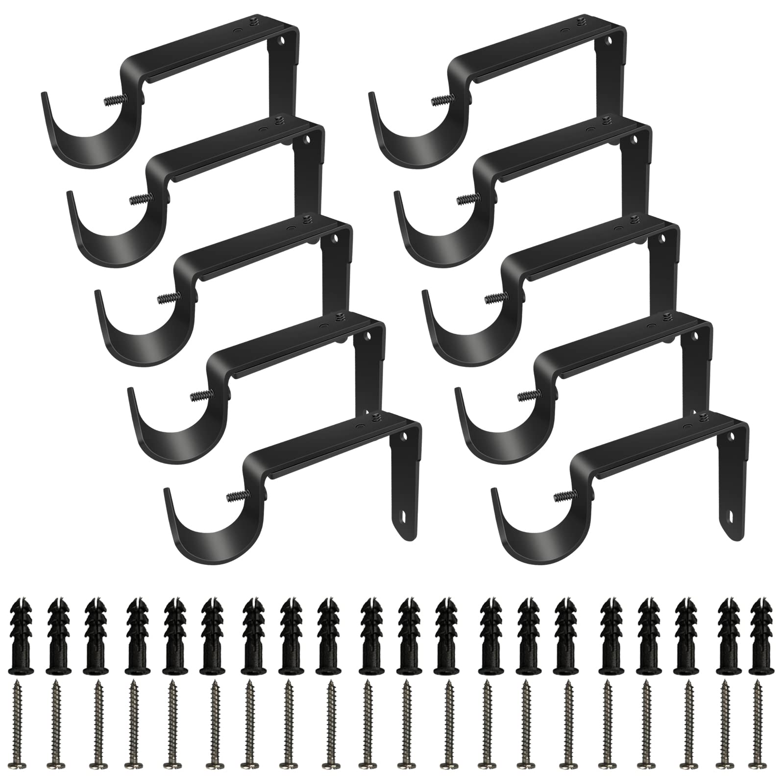 Adjustable Curtain Rod Brackets - Set of 3 -11 Adjustable Curtain Rod Brackets - Set of 3 -11