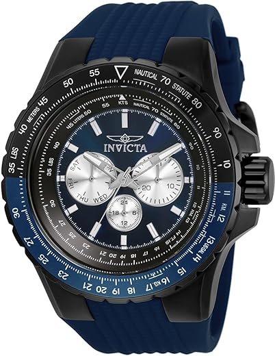 Invicta Silicone Analog Multicolour Dial Men Watch-33037, Blue Band
