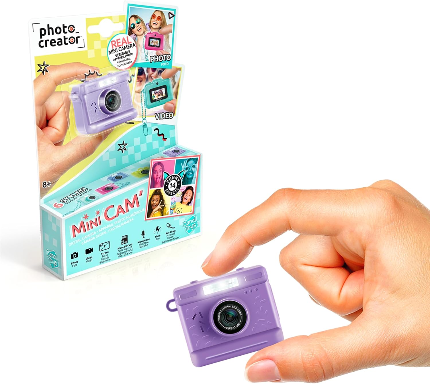 Rocco Giocattoli - Mini Cam - Vintage - with Keyring and SD Card 1 GB