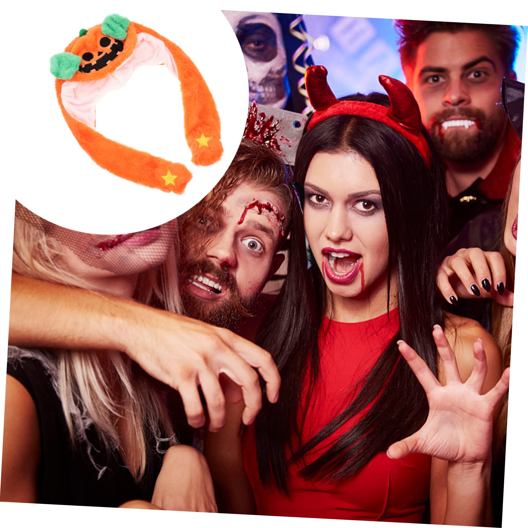 VICASKY 4 Piezas Sombrero En Movimiento De Halloween Gorro Con Orejas Saltadoras Tapones Para Mover Las Orejas Sombreros De Disfraces Sombreros De Animales Felpa Corta Orange