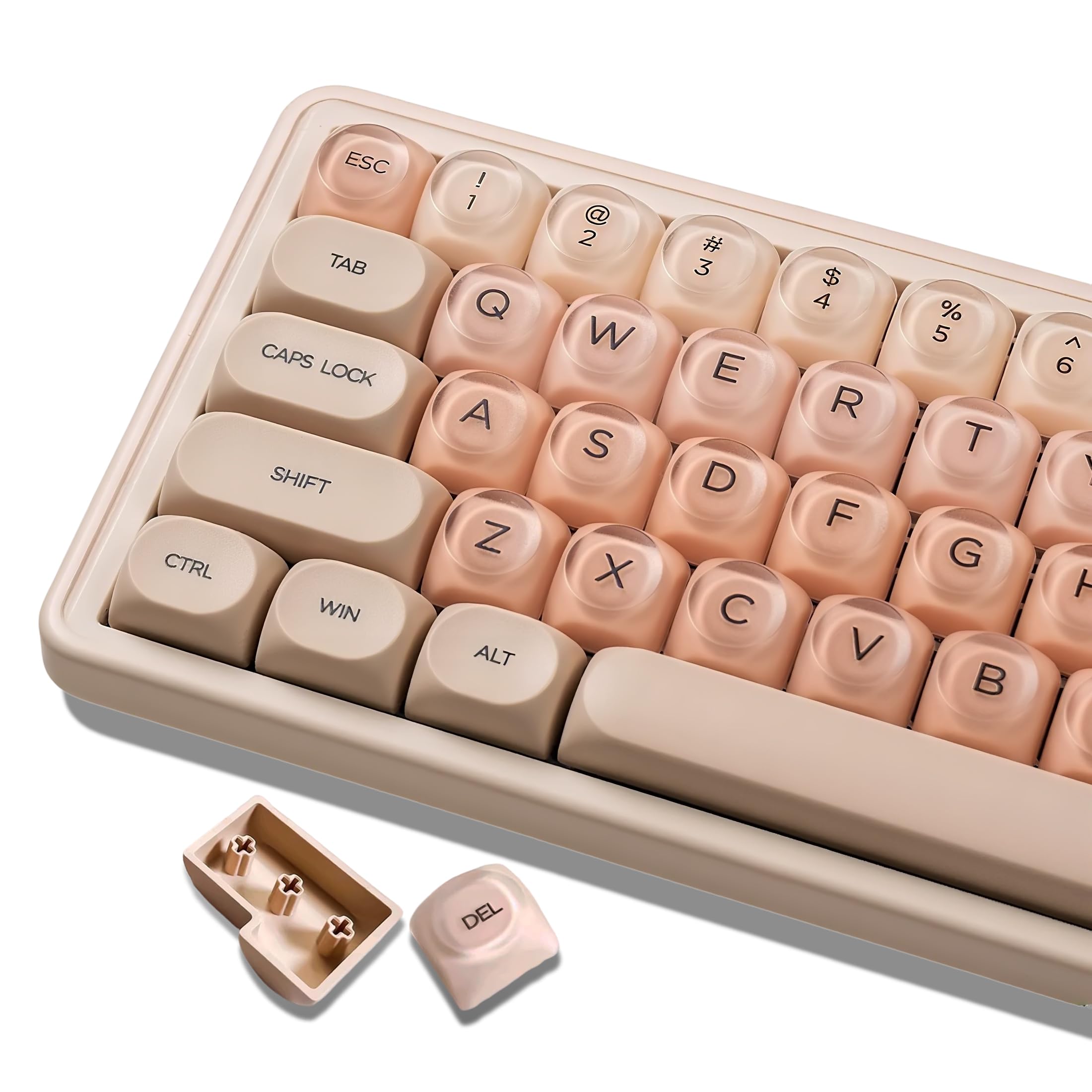 Amazon.co.jp: ピンク キーキャップ ファンデーション 半透明 丸型