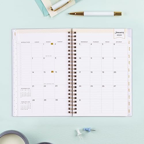 Miniatura 5 de Blue Sky Day Designer - Agenda semanal y mensual 2024, 5 x 8 pulgadas, cubierta esmerilada, encuadernado con alambre, azulejos (101410-24)