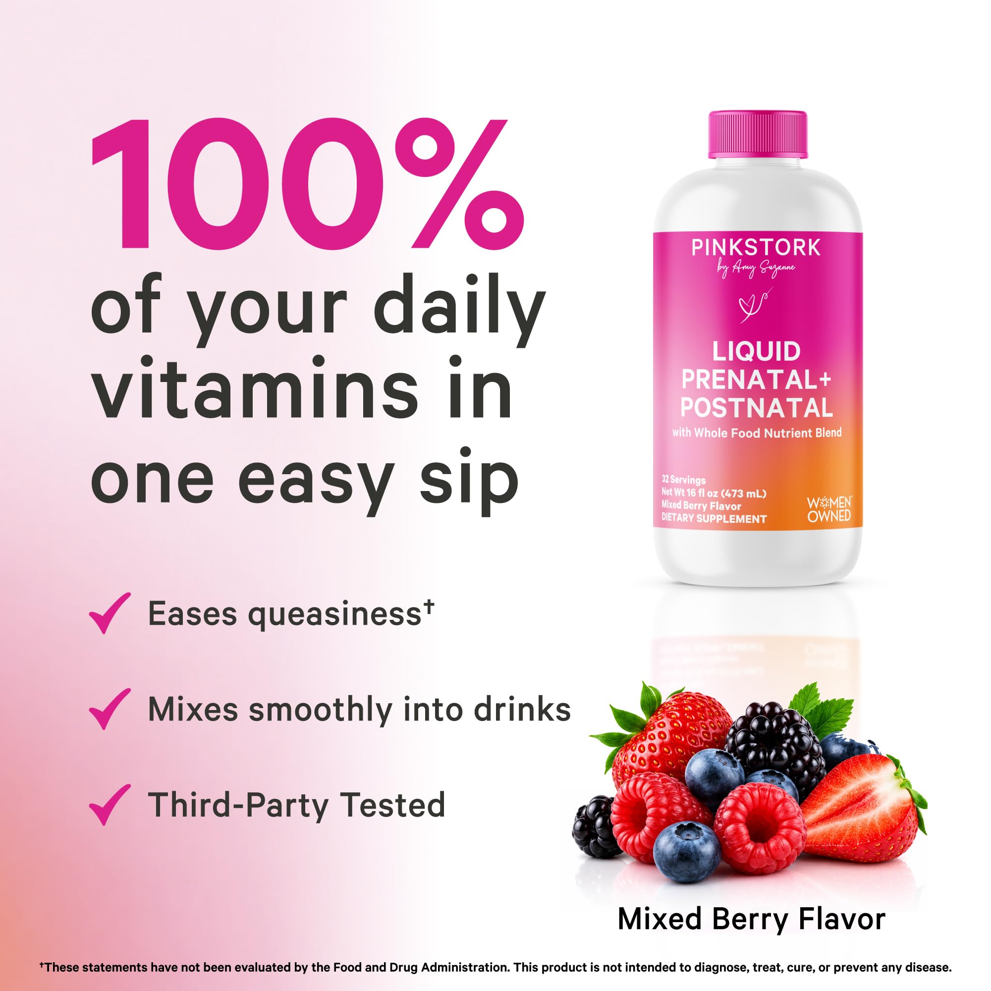 Pink Stork Prenatal + Postnatal Liquid Multivitamin for Women | 1 Month — Amazon image 4