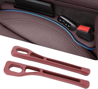 Alvinlite Car Seat Gap Filler, 2 Pack No Drop Seat Side Gap Seam Filler Organizer Universal Secure Installation Extra Storage Space for Car, SUV, Truck (Red)