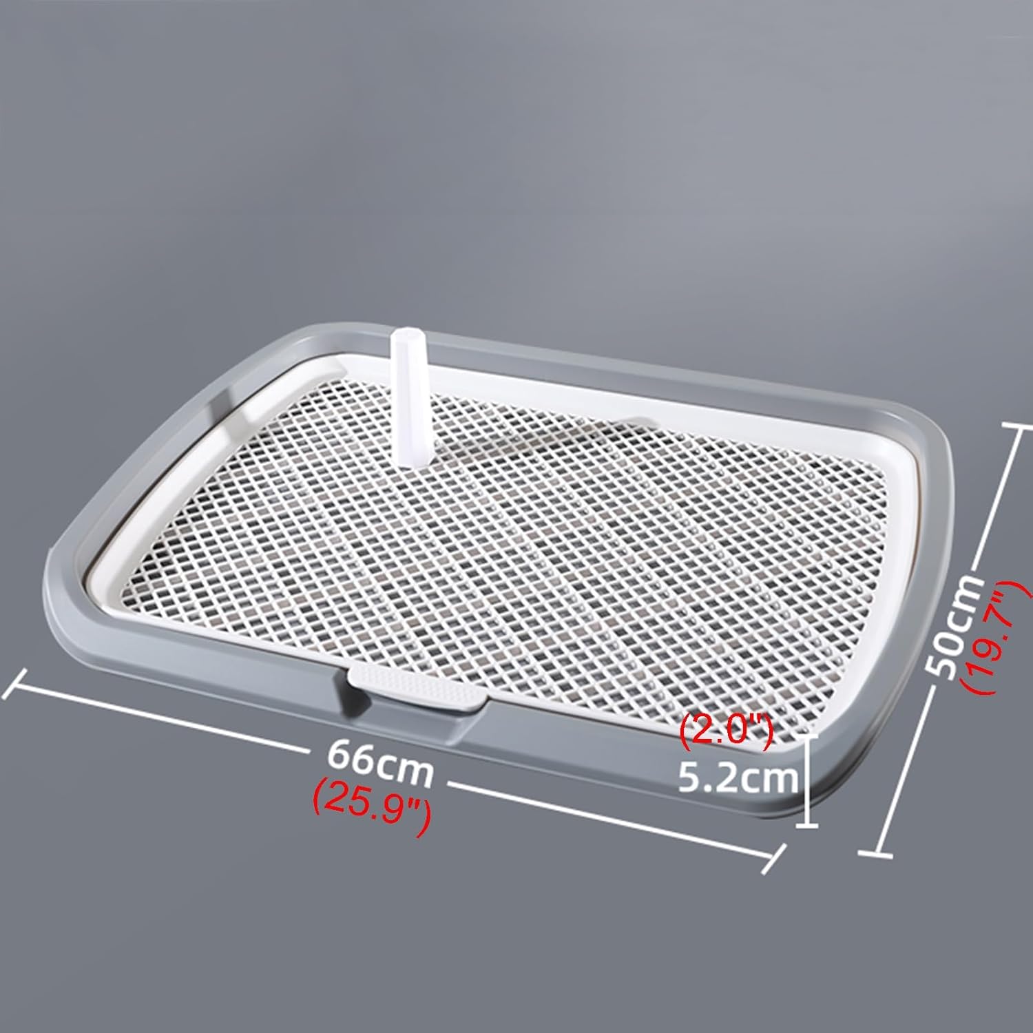 Flatbed Dog Toilet Dog Toilet with Urinary Guide Column Removable Design Easy to Clean Portable Pet Potty Indoor Pet Training Toilet Not Easy to Deform Suitable for Small and Medium-sized Dog(Gray)