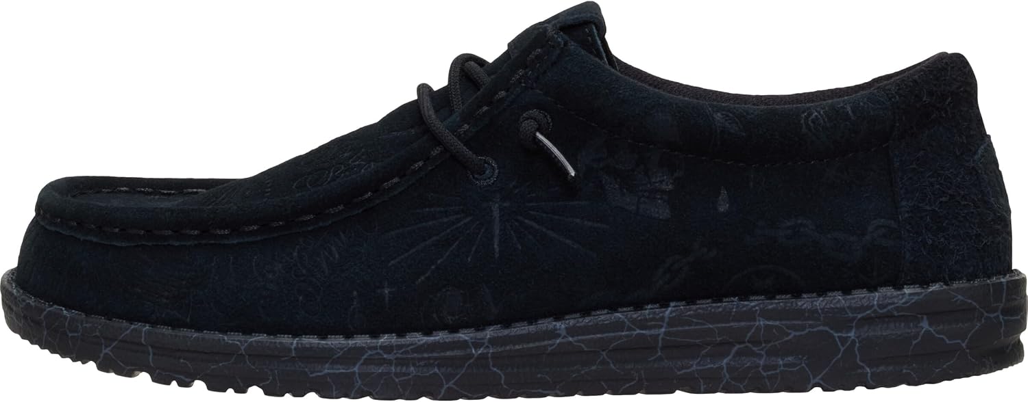 HEYDUDE Unisex Wally Jelly Roll Suede Slip On Shoe | Hairy Suede, Debossed Graphics, Easy On, Ultralight Sole