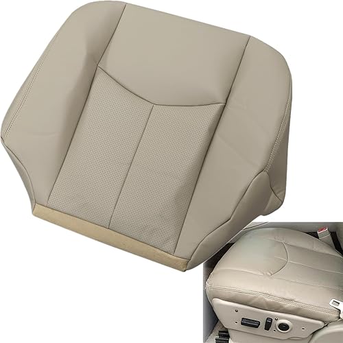 Miniatura 4 de NLQR Funda de asiento de repuesto para parte inferior del lado del conductor, piel de microfibra, color marrón #152, compatible con Cadillac