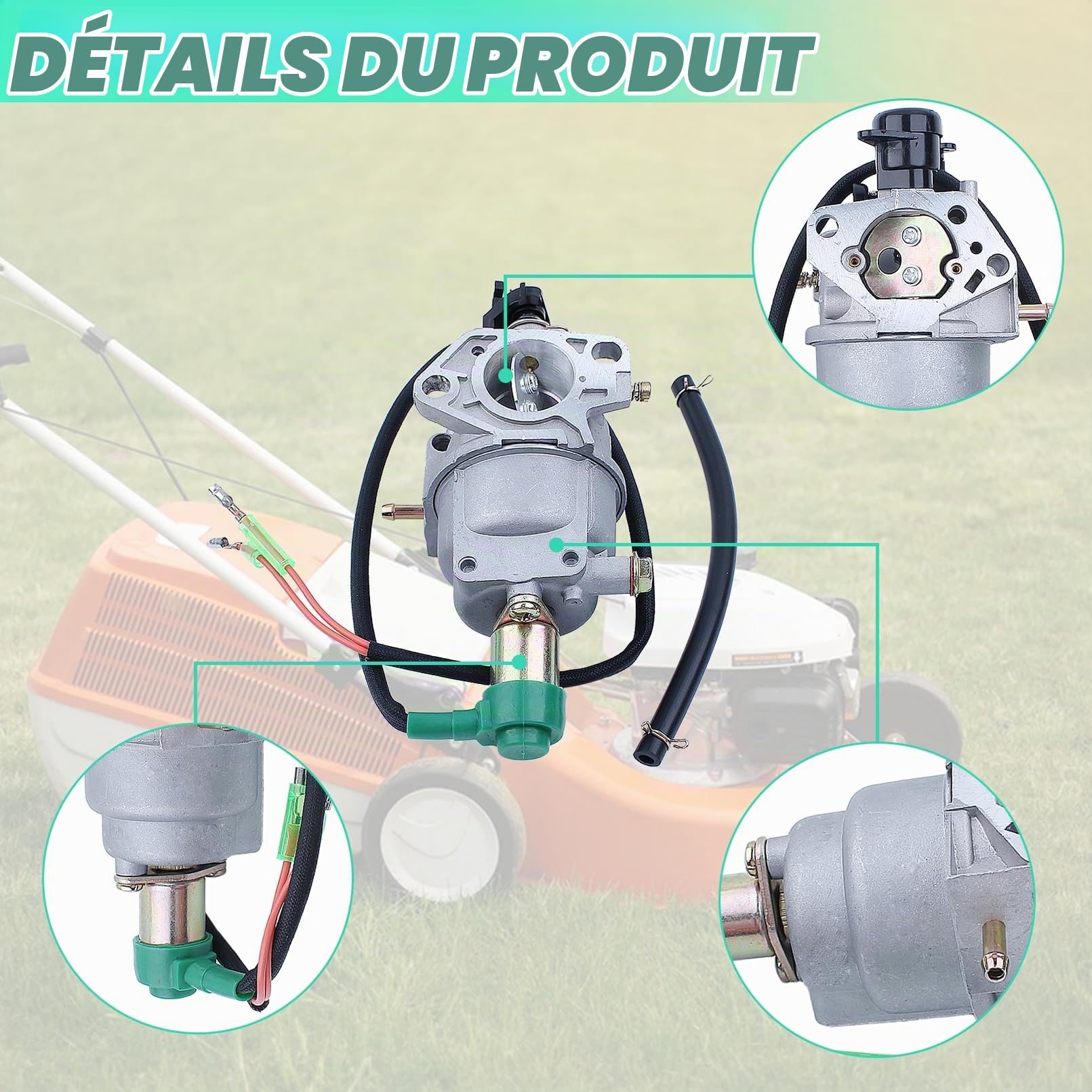 Kit de Carburateur pour Honda GX390 GX340 Moteur, ADEFOL Universel Carburateur avec Bougie d'allumage & Joint & Tuyau et Filtre à Carburant pour Générateur/Moteur 8HP 9HP 11HP 13HP