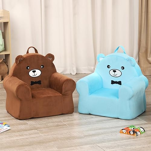 Miniatura 6 de Cuddly - Primera silla para niños pequeños, silla de personaje premium, oso marrón, 18 meses hasta 3 años