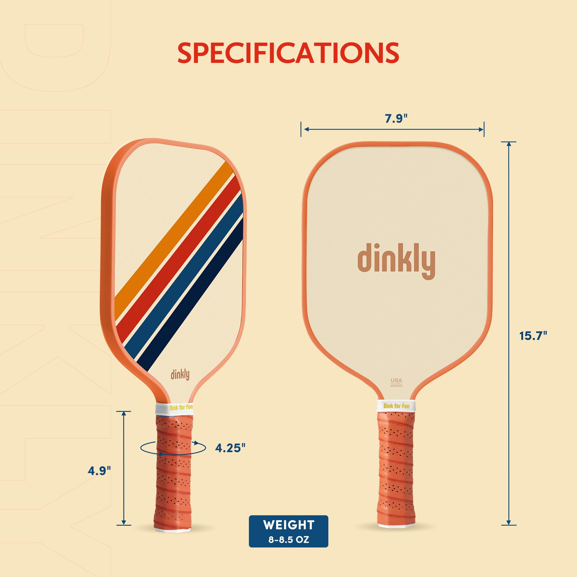 Set di 2 racchette da pickleball in grafite, approvate USAPA, 2 racchette da pickleball, 4 palline e 1 borsa per il trasporto, set di palline rosa per sottaceti per uomini, donne principianti, in