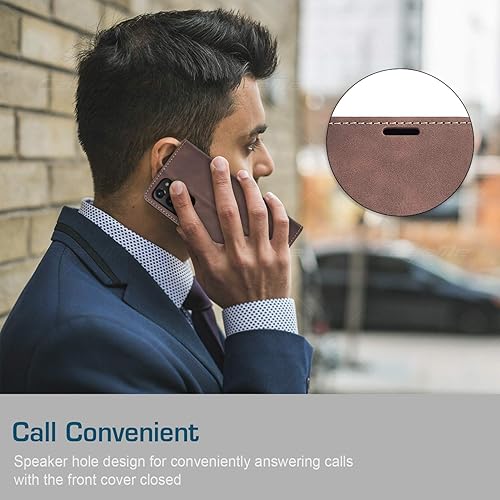 Miniatura 8 de Funda tipo cartera para Samsung Galaxy Note 20 Ultra, piel sintética, cierre magnético, con ranuras para tarjetas, bolsillos para efectivo con