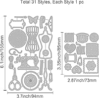 Vista 6 de GLOBLELAND Herramienta de costura troqueles de corte para bricolaje Scrapbooking Máquina de coser de metal troquelados Plantillas de estampado