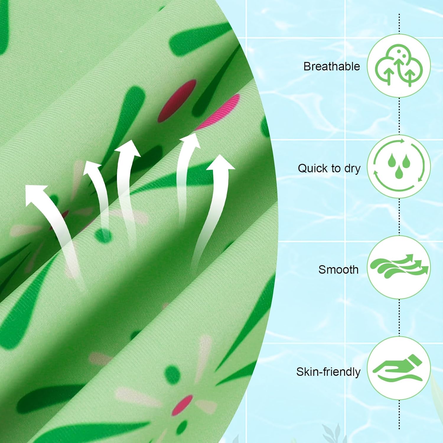 COTRIO Princess Bathing Suit Girls Swimsuit UPF 50+ Rash Guard Short Sleeve One Piece Swimwear Swim Dress Beach Swimming Suit - Image 4