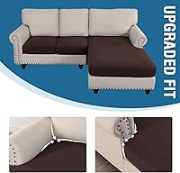 Vista 319 de H.VERSAILTEX 2025 New Sectional Couch Covers 8 Pieces Stretch Sofa Covers for Sectional Sofa Set Separate L Shaped Couch Cover for Both Left/Right