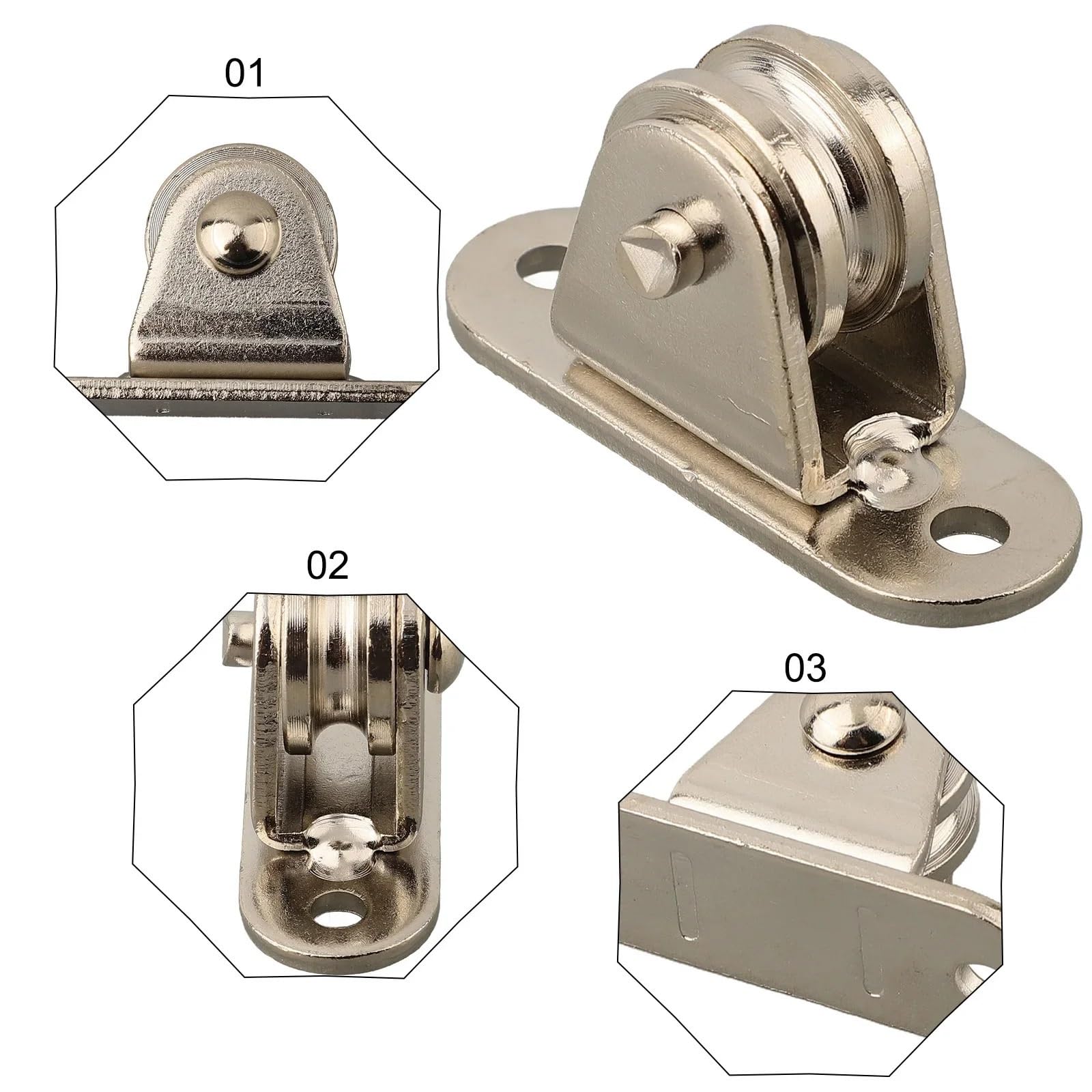 Polea Bloquear Práctica rueda polea Para ranura ruedas polea bloques rodillos ranura polea ruedas gimnasio puerta corredera acero inoxidable poleas de acero inoxidable(4PCS)