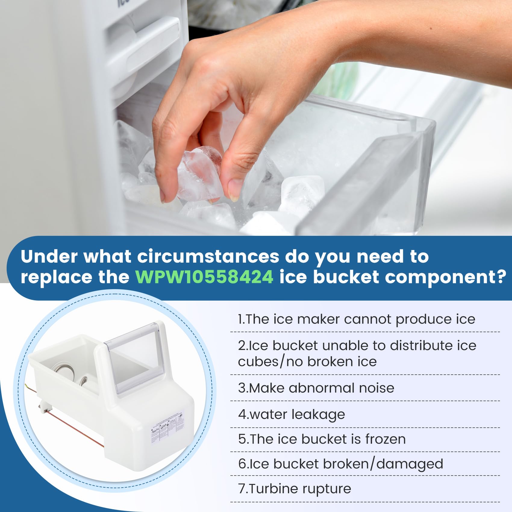 Amazon.com: WPW10558424 for Whirlpool Ice Maker Replacement, Ice