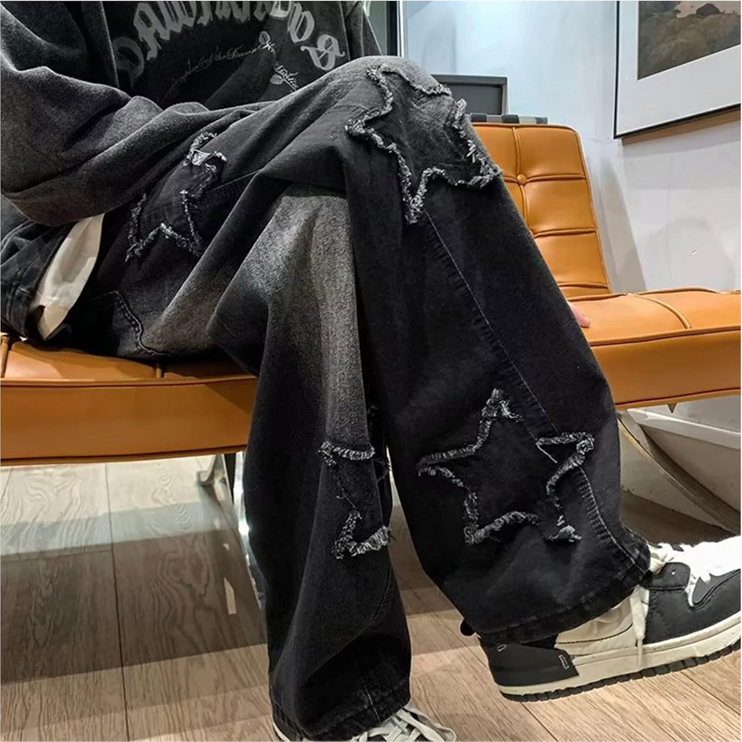 Y2k Baggy Jeans pour Homme,Hip Hop Grunge Demin France Ubuy