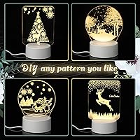 Vista 5 de 20 piezas de acrílico en blanco de 0.079 pulgadas para base de luz, láminas de acrílico transparente fundido de plástico cuadrado y redondo