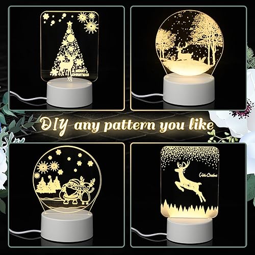 Miniatura 5 de 20 piezas de acrílico en blanco de 0.079 pulgadas para base de luz, láminas de acrílico transparente fundido de plástico cuadrado y redondo, letrero