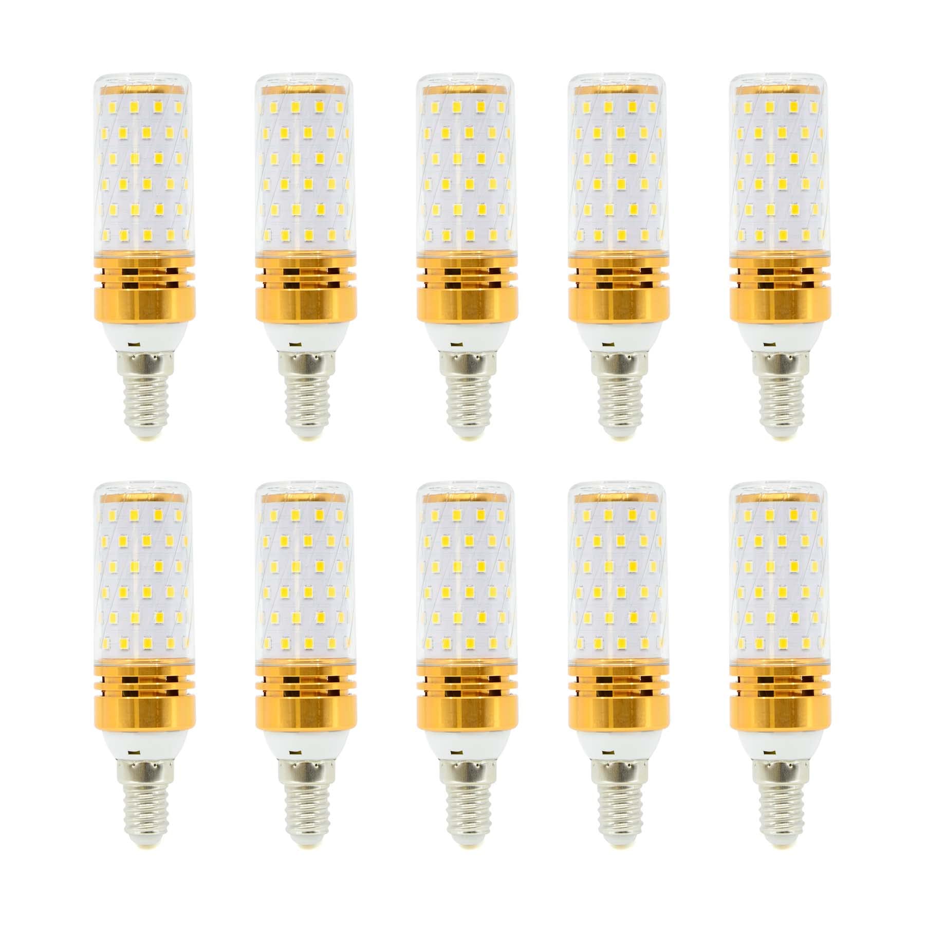 G.W.S® E14 Small Edison Screw LED Corn Bulb, 16W 2016Lms Warm White 3000K, 360° Beam Angle, Pack of 10