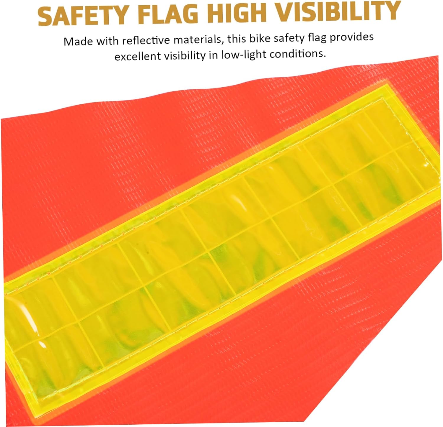 Bike Flags Pole Reflective Warning Flag Outdoor Cycling Safety for Bicycles Scooters Electric Bikes