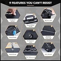 Vista 5 de Lykus HC-5220 Waterproof Hard Case with Wheels and Customizable Foam, Interior Size 20.5x14.2x9.7 inch, Suitable for camera, lens, drone, mic