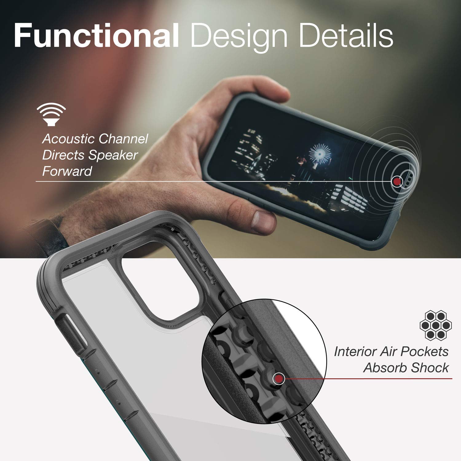 JETech Cover Opaca per iPhone 11 Pro 5,8 Pollici, Protezione Anticaduta