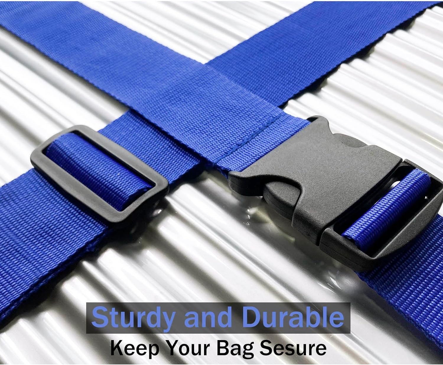 0TO6 Adjustable Travel Luggage Strap – 2 Metre Nylon Belt for Suitcases & Backpacks – Heavy-Duty Packing Strap with Quick-Release Buckle