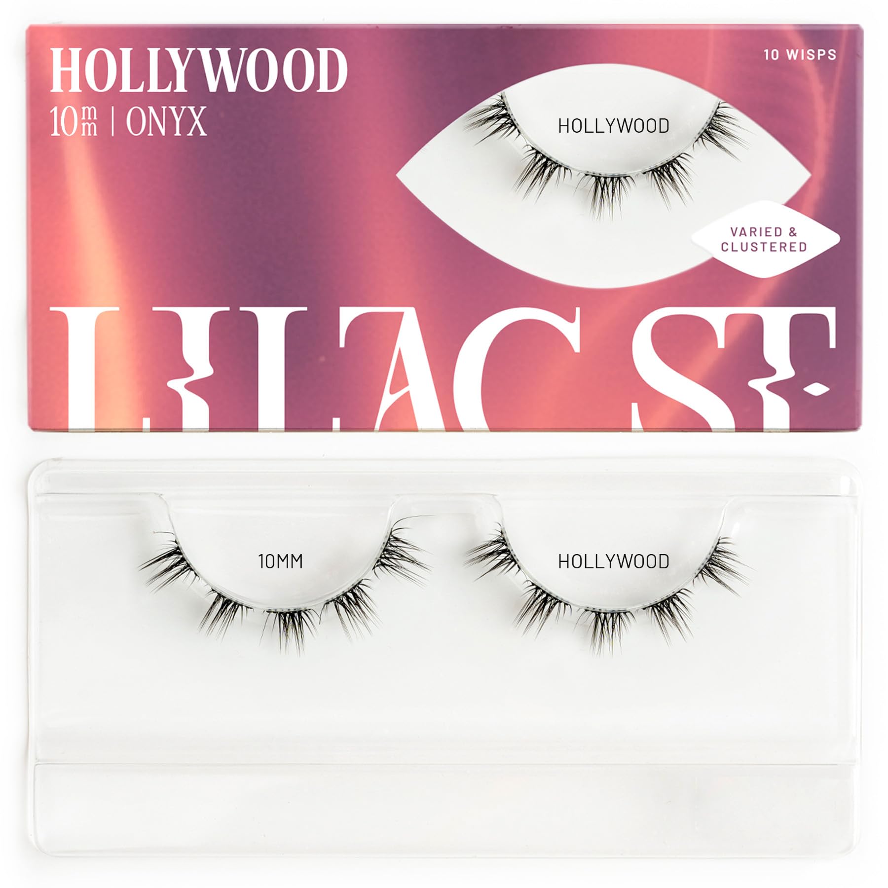 Lilac St - Hollywood Glamorous Faux Eyelash Clusters (10mm) - Wispy & Spiky - DIY Lash Extension Wisps - Lightweight & Lifelike - Lasts 10 Days -